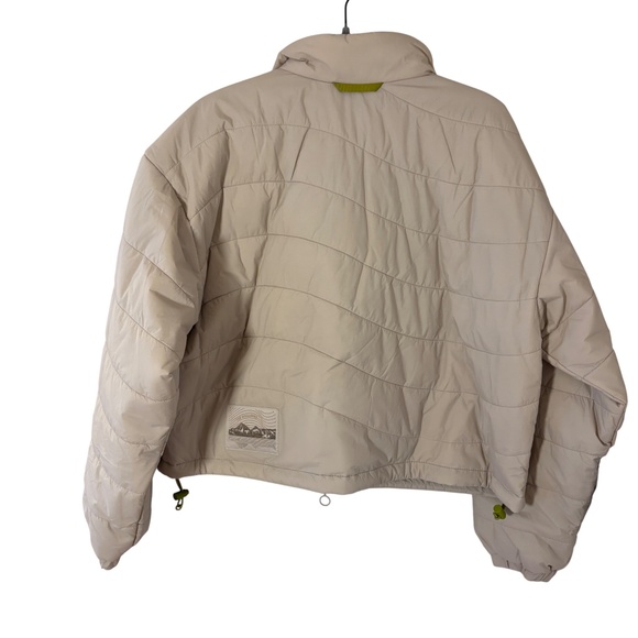NWT Columbia Heritage Wallowa Insulated Cropped Puffer Jacket Large Beige Green - Picture 7 of 16